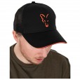 CZAPKA Z DASZKIEM FOX COLLECTION TRUCKER CAP BLACK & ORANGE