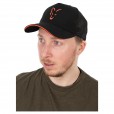 CZAPKA Z DASZKIEM FOX COLLECTION TRUCKER CAP BLACK & ORANGE