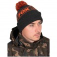 Czapka Fox Collection Bobbles Black/Orange 