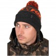 Czapka Fox Collection Bobbles Black/Orange 