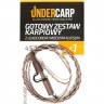 Gotowy Zestaw Karpiowy Under Carp Z Leadcorem I Mocnym Klipsem 45lb 100cm Brązowy