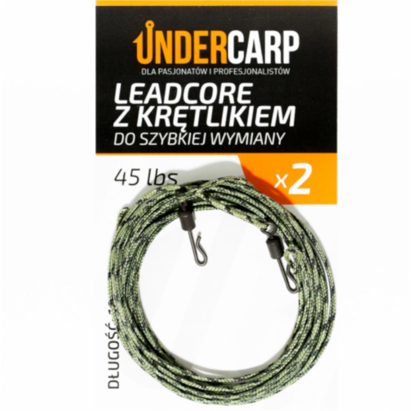 Leadcore Under Carp Z Krętlikiem Do Szybkiej Wymiany 45lbs / 100cm - Zielony