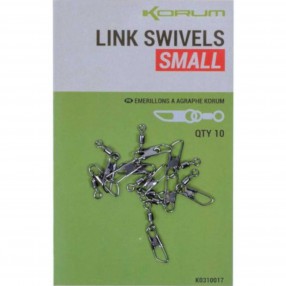 Agrafki Z Krętlikami Korum Link Swivels - Small