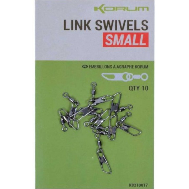 Agrafki Z Krętlikami Korum Link Swivels - XL