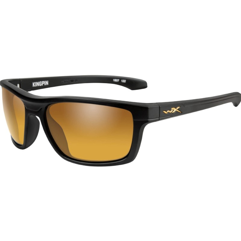 Okulary Wiley X KINGPIN Pol Amber Gold Mirror Matte Black