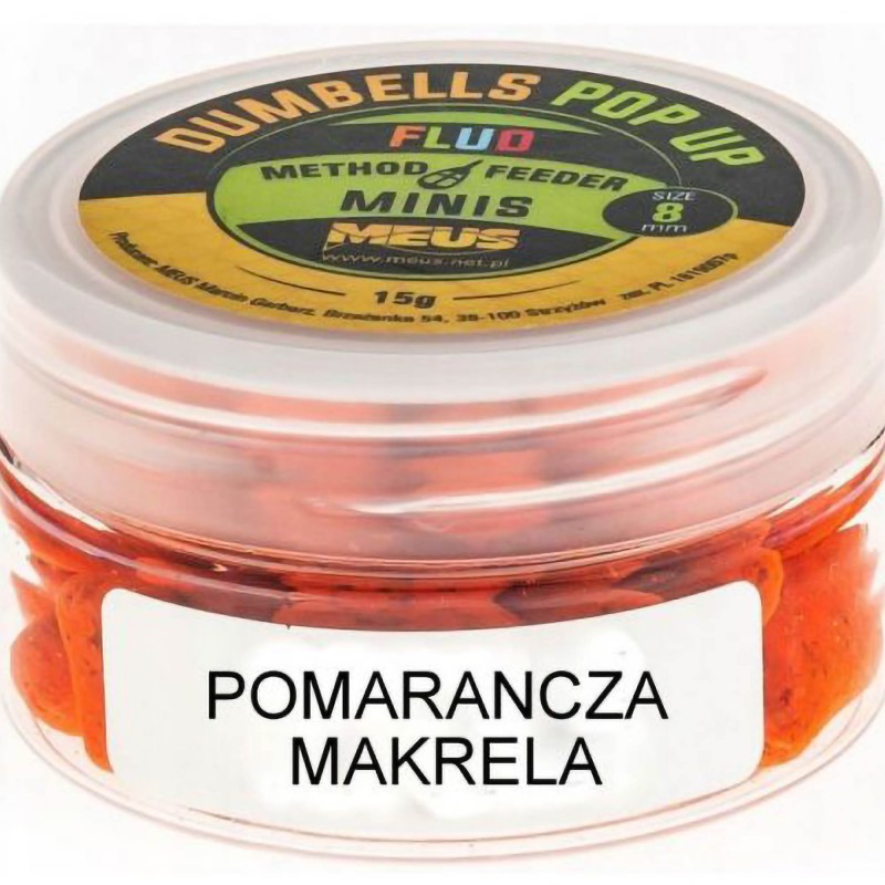 Dumbells Meus Fluo Pop Up 8mm Pomarańcza & Makrela MINIS