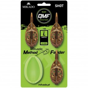 Koszyczki Mikado Method Feeder Shot Q.m.f. Set L - 3x20g + Foremka