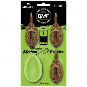 Koszyczki Mikado Method Feeder Shot Q.m.f. Set L - 3x50g + Foremka
