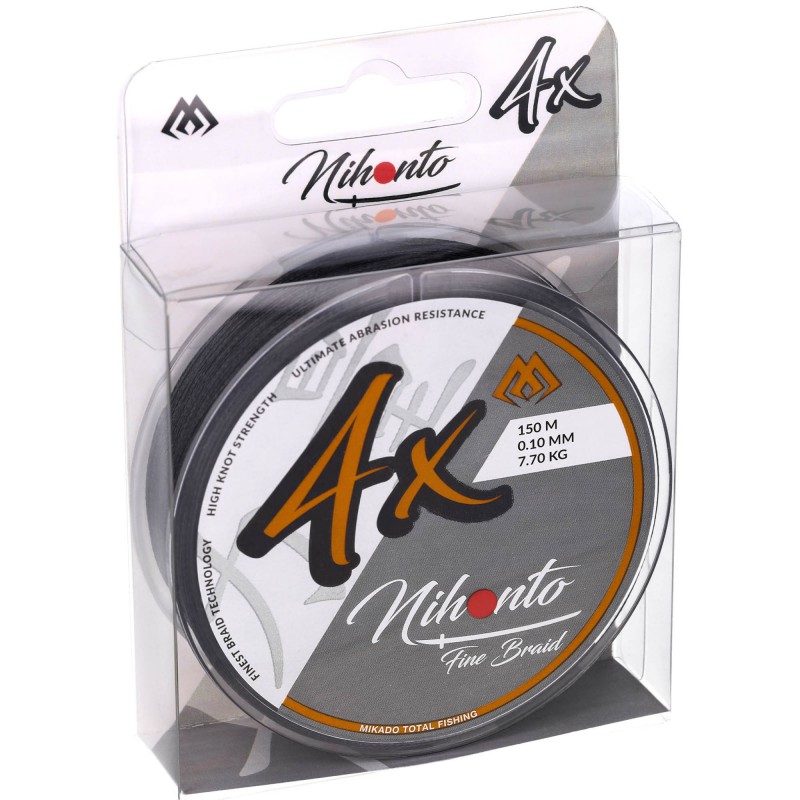 Plecionka Mikado Nihonto Fine Braid 0.10mm/7.7kg/150m - Czarna