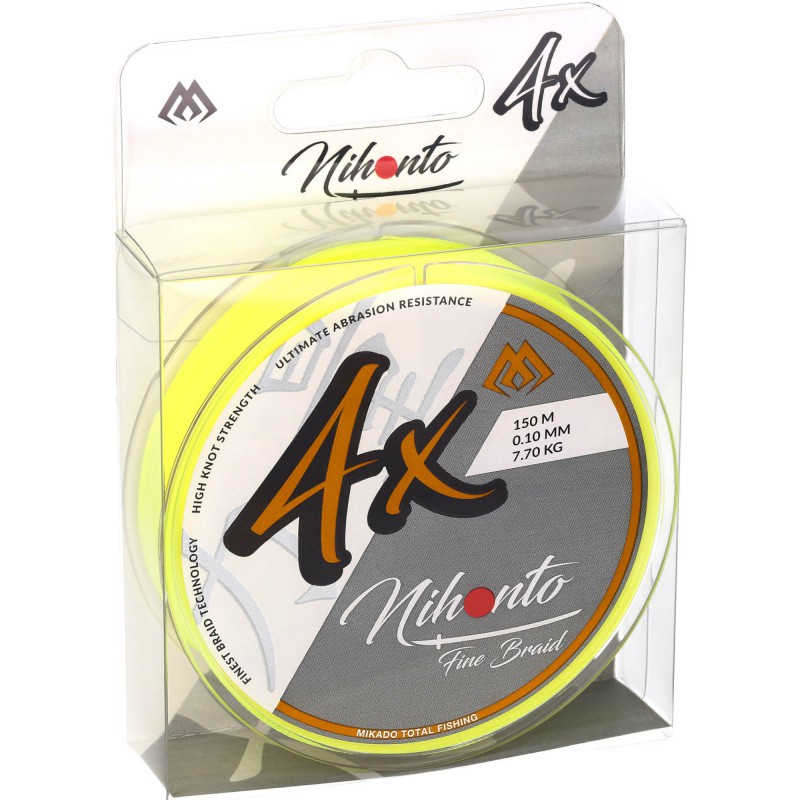 Plecionka Mikado Nihonto Fine Braid 0.10mm/7.7kg/150m - Fluo Żółta