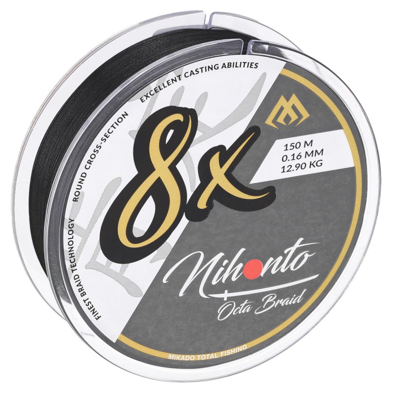 Plecionka Mikado Nihonto Octa Braid 0.14mm/10.15kg/150m - Czarna