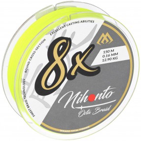 Plecionka Mikado Nihonto Octa Braid 0.18mm/16.4kg/150m - Fluo Żółta