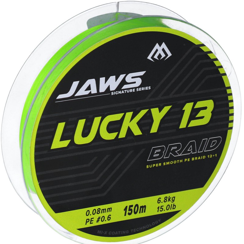 Plecionka Mikado Jaws Lucky 13 0.10mm/8.7kg/150m - Fluo Zielona