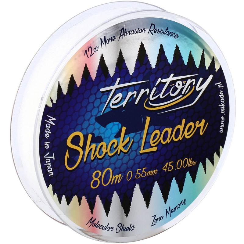 Przypon Strzałowy Mikado Territory Shock Leader 45lbs/0.55mm/80m - Zielony