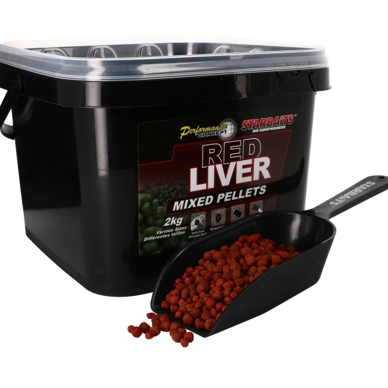 Pellet Starbaits Pc Red Liver Pellets Mixed 2kg 