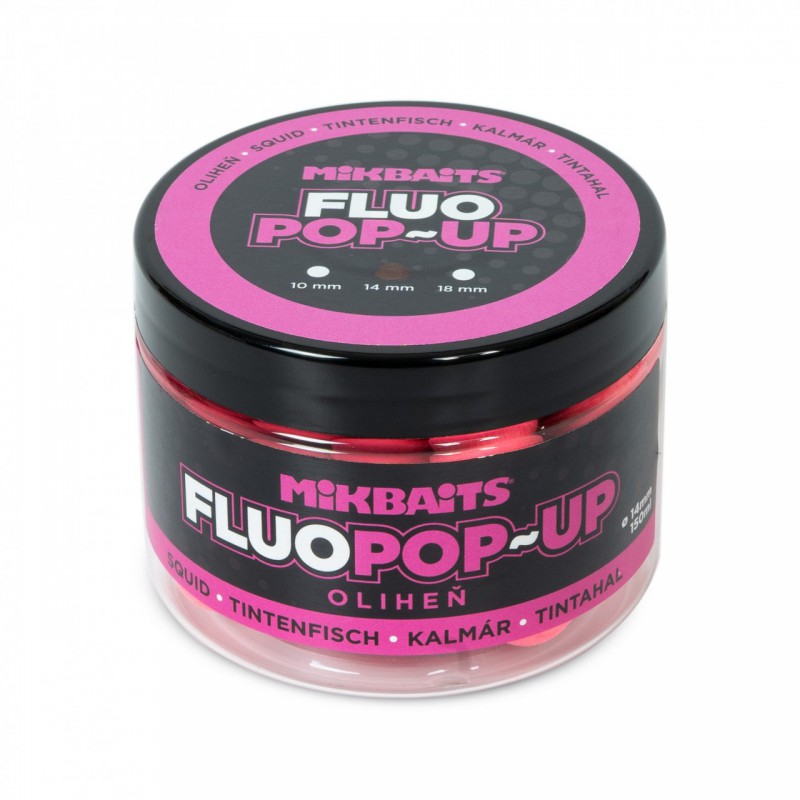 Kulki MikBaits Pop-up fluo boilies 150ml - Squid 18mm 