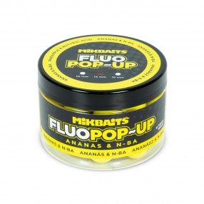 Kulki MikBaits Pop-up fluo boilies 150ml - Ananas Butyric 18mm 