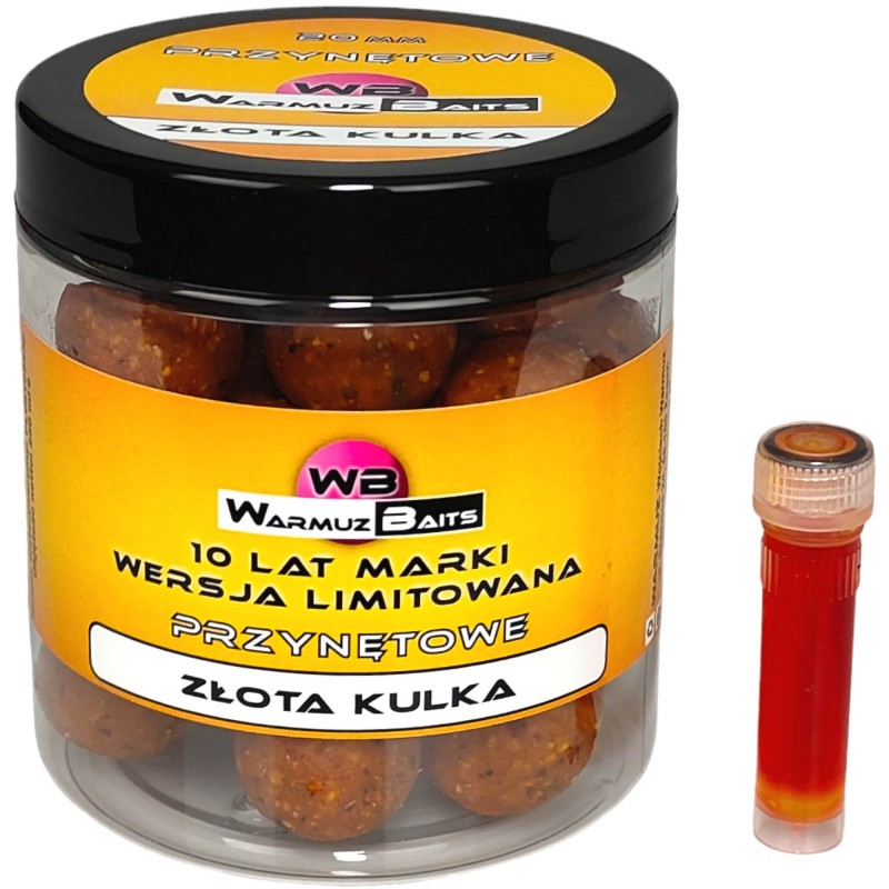 Kulki Przynętowe Warmuz Baits Złota Kulka 20 mm + Dopalacz