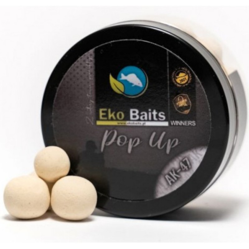 Kulki Pop-Up Eko Baits AK-47 (Ananas & Słodka kukurydza) mix 12 mm i 16 mm (słoiczek 100 ml)