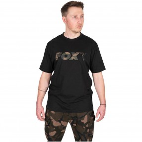Koszulka Fox Black/Camo Logo T - XXL
