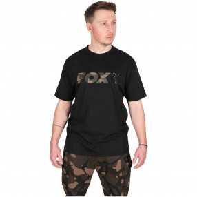 Koszulka Fox Black/Camo Logo T - XXXL