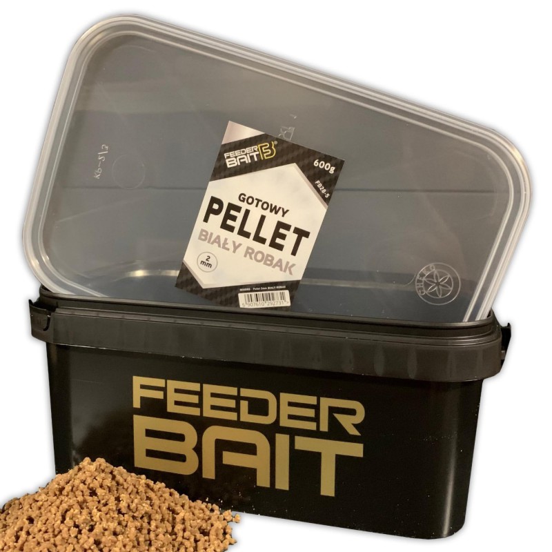 Pellet Gotowy Feeder Bait W Wiaderku Biały Robak 2mm