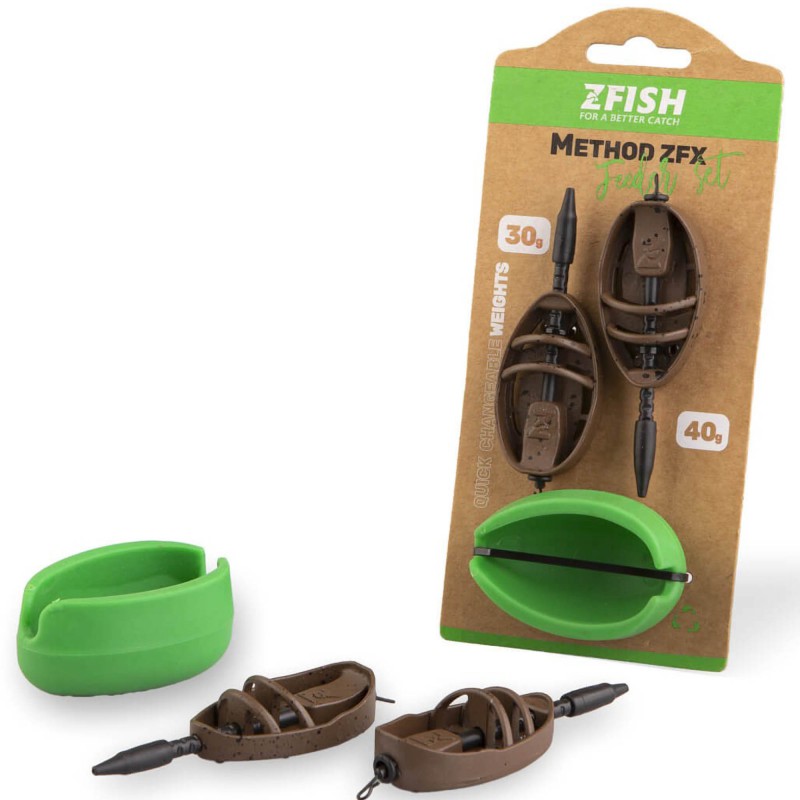 Koszyczki Zfish Method Feeder Set Zfx 30,40g + Foremka 
