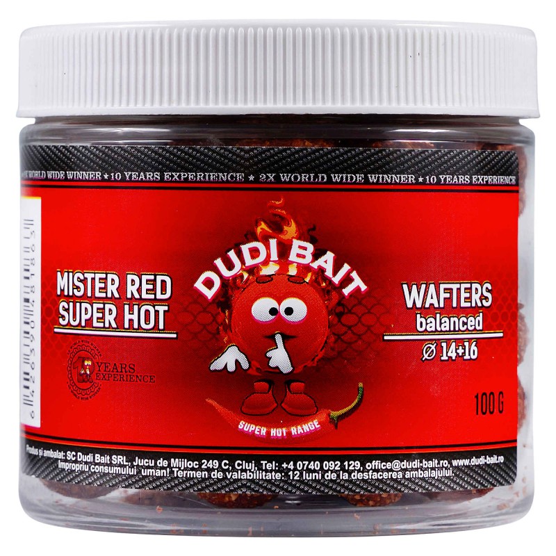 Kulki Haczykowe Wafters Dudi Bait Mister Red Super Hot 14mm-16mm 100g