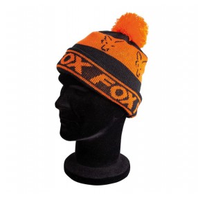 Czapka Fox Black/Orange - Lined Bobble Hat. CPR991