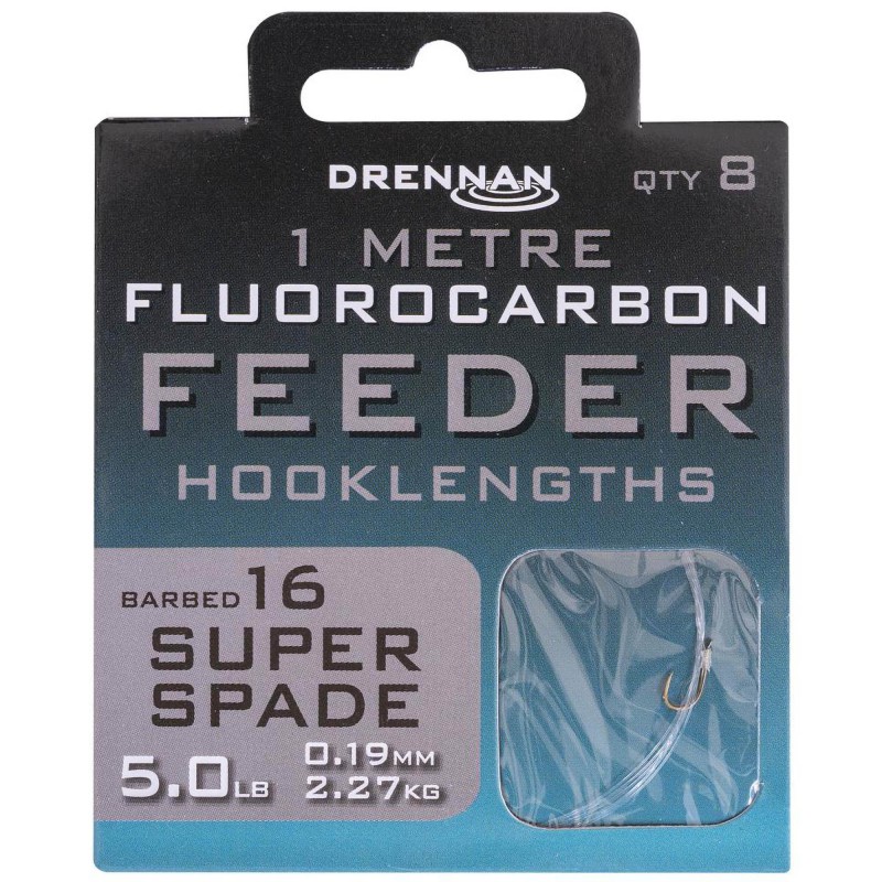 Przypony Drennan Fluorocarbon Feeder Super Spade - 16