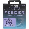 Przypony Drennan Fluorocarbon Feeder Wide Gape - 16