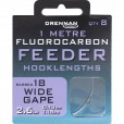 Przypony Drennan Fluorocarbon Feeder Wide Gape - 18