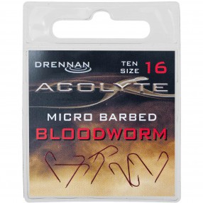 Haczyki Drennan Acolyte Bloodworm Hooks Micro Barbed - 16