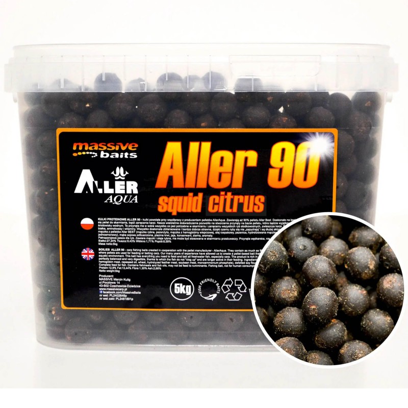 Kulki Massive Baits Aller 90 Squid Citrus 5kg 24mm 