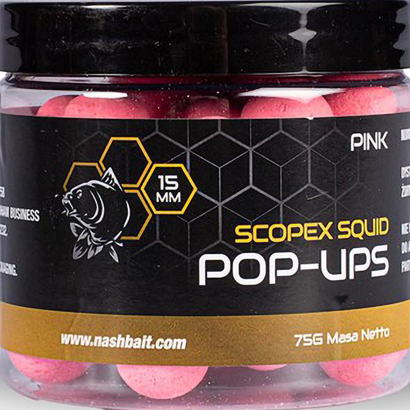 Kulki Nash Scopex Squid Pop Ups 15mm 75g Pink