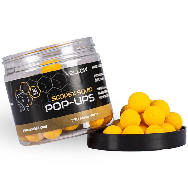 Kulki Nash Scopex Squid Pop Ups 12mm 75g Yellow