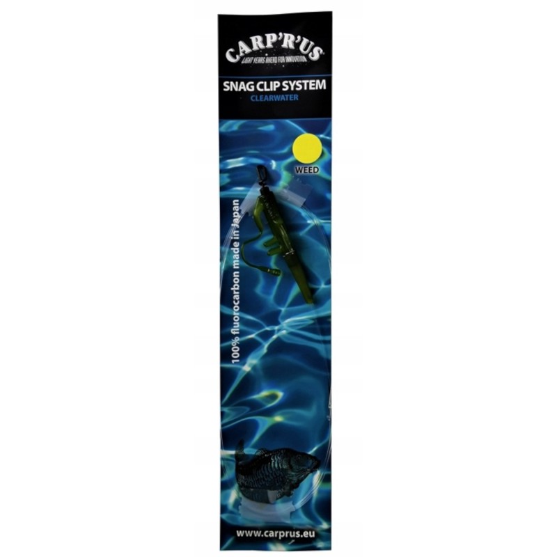 Przypon Z Bezpiecznym Klipsem Carp'R'Us Snag Clip System 92cm 50lb Weed