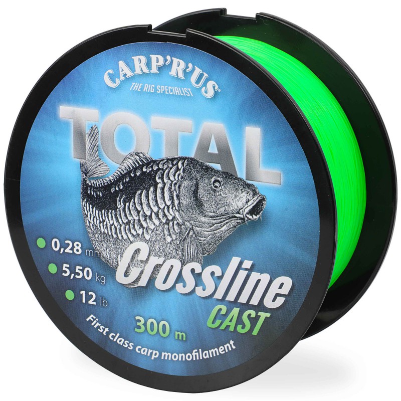 Żyłka Carp'R'Us Total Crossline Cast Green 0,25mm 300m 4,5kg/10lb