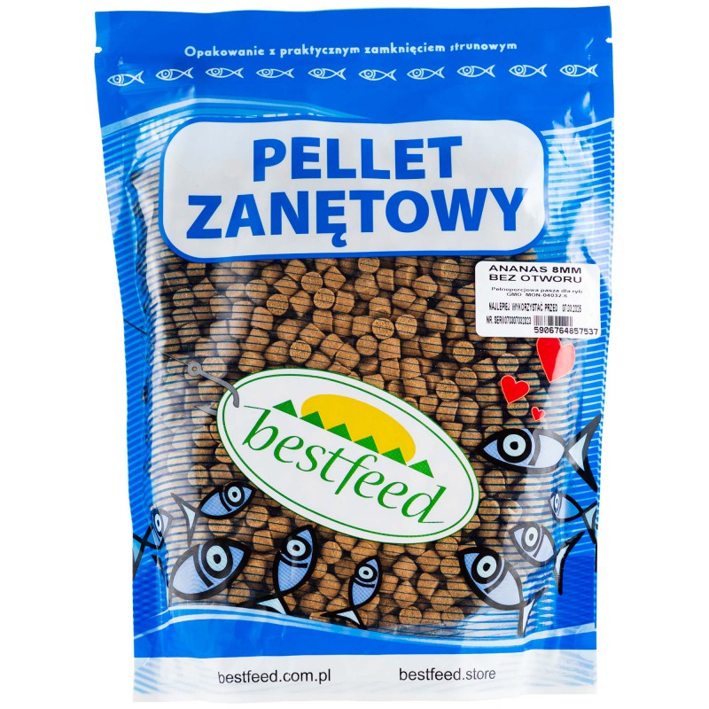 Pellet Bez Otworu Bestfeed Ananas 8mm 800g