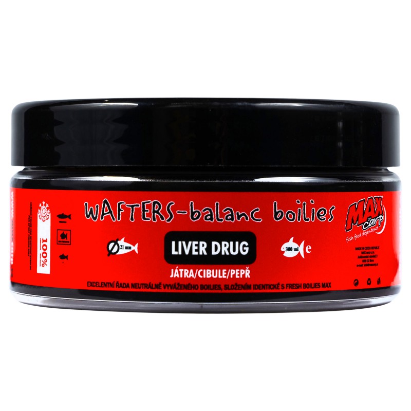 Kulki Haczykowe Max Carp Liver Drug Wafters 21mm 300ml