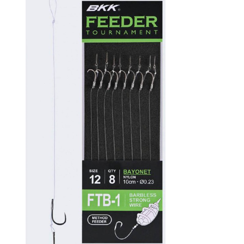 Przypony BKK Feeder Tournament FTB-1 Bayonet Rigs Barbless - 12